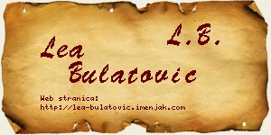 Lea Bulatović vizit kartica